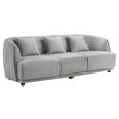 Limari Home Clem Modern Wood & Fabric Upholstered Sofa in Light Gray Finish