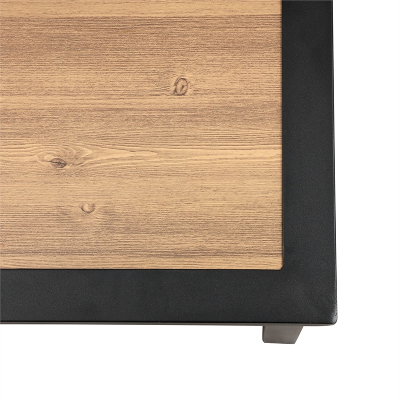 Patio Festival Metal Outdoor Side Table in Brown/Black Finish