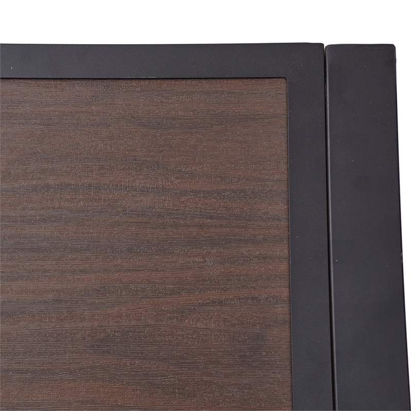 Patio Festival X-Arm Col. Rattan Outdoor Side Table in Brown/Black