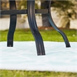 Patio Festival Metal Outdoor Side Table in Black/Beige Finish