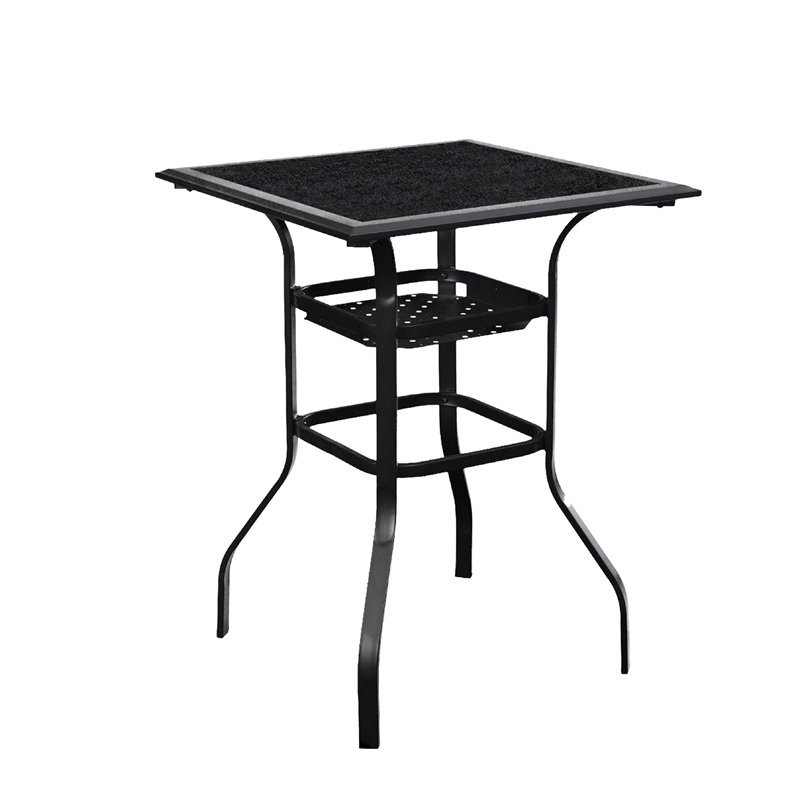 Patio Festival Metal 8-Piece Outdoor Dining Set in Brown/Black