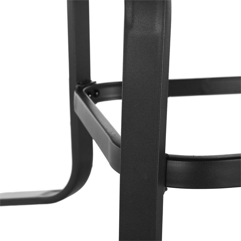Patio Festival Metal Outdoor Dining Table in Brown/Black Finish