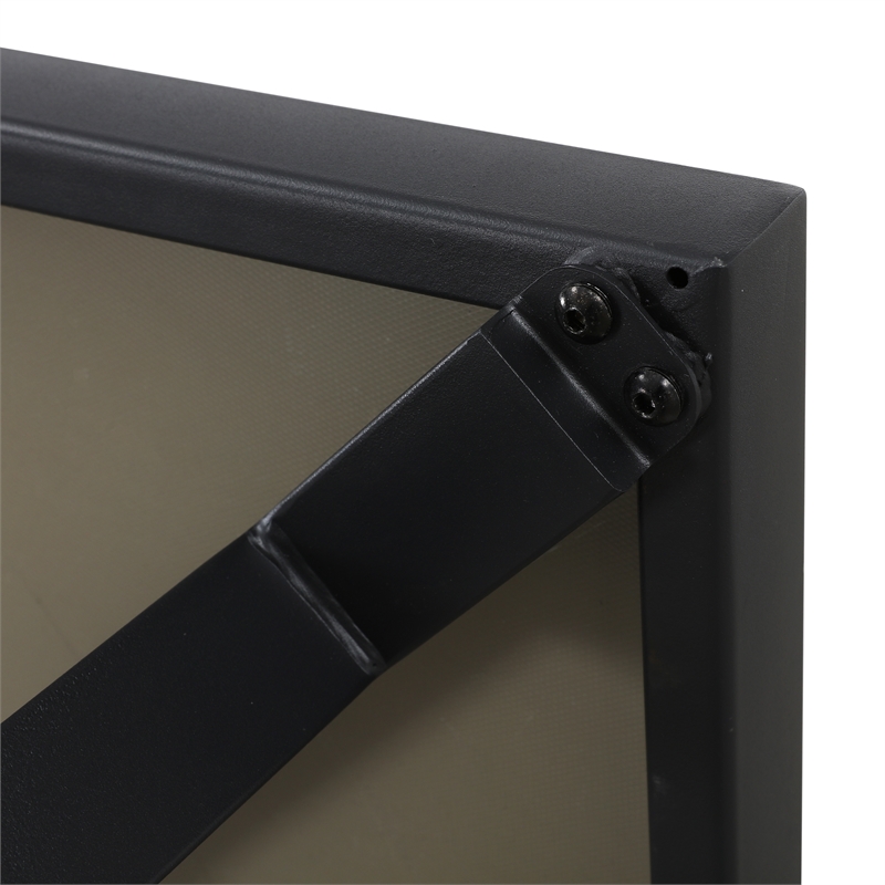 Patio Festival Metal Outdoor Dining Table in Brown/Black Finish