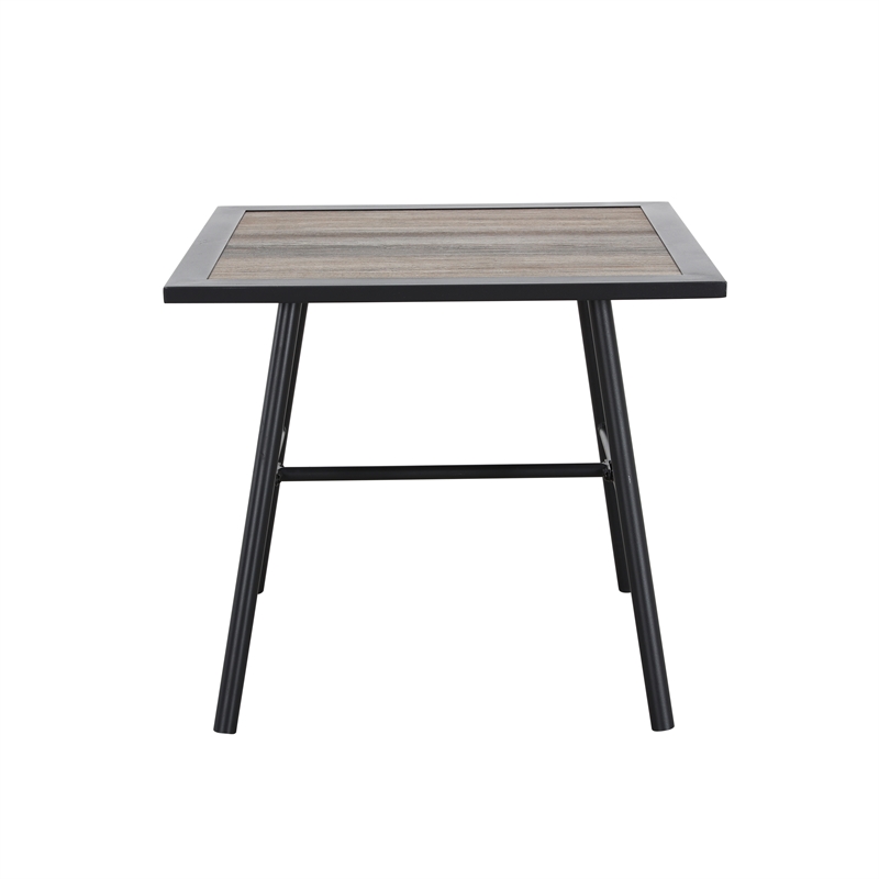 Patio Festival Metal Outdoor Side Table in Brown/Espresso Finish
