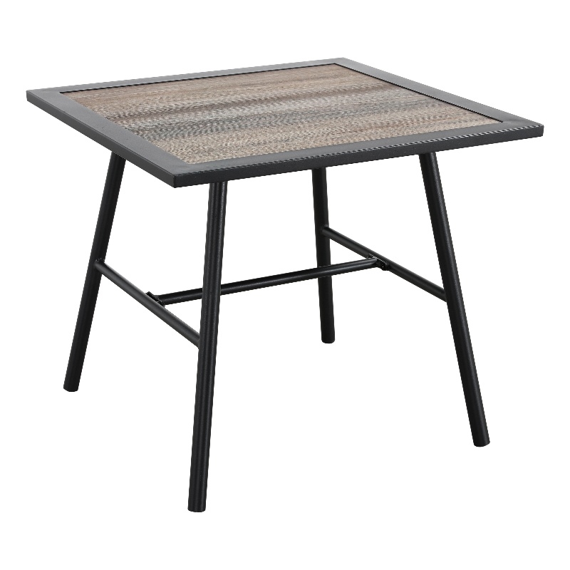 Patio Festival Metal Outdoor Side Table in Brown/Espresso Finish