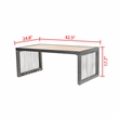 Patio Festival Outdoor Wicker / Rattan and Metal Coffee Table in Gray