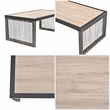 Patio Festival Outdoor Wicker / Rattan and Metal Coffee Table in Gray