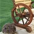 Patio Festival Outdoor Adirondack Solid Wood Bench in Natural Color
