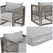 Patio Festival Traditional Wicker / Rattan Lounger Chair with Gray