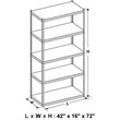 King's Rack 5-Tier Metal Boltless Storage Shelving in Black & Wooden