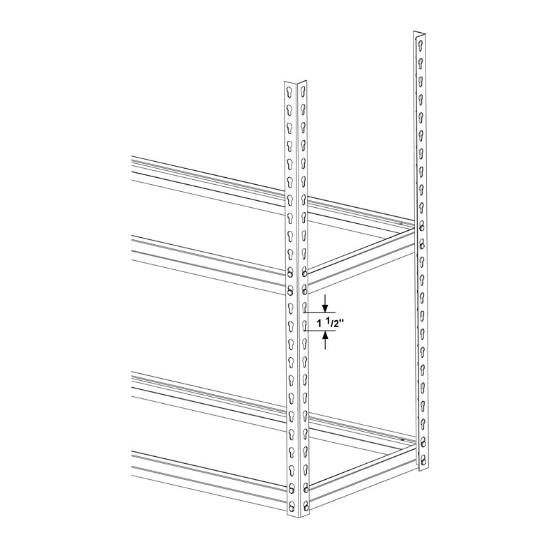 King's Rack 5-Tier Metal Boltless Storage Shelving in Black & Wooden