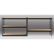 King's Rack 5-Tier Metal Boltless Storage Shelving in Wooden/White
