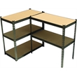 King's Rack 5-Tier Metal Boltless Storage Shelving in Wooden/White