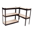 King's Rack 5-Tier Metal Boltless Storage Shelving in Black and Wooden