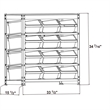 King's Rack 4-Tier Metal Organizer Shelving Rack with 12 Bins in Gray