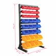 King's Rack 8-Tier Metal Organizer Shelving Rack with 35 Bins in Multi-Color