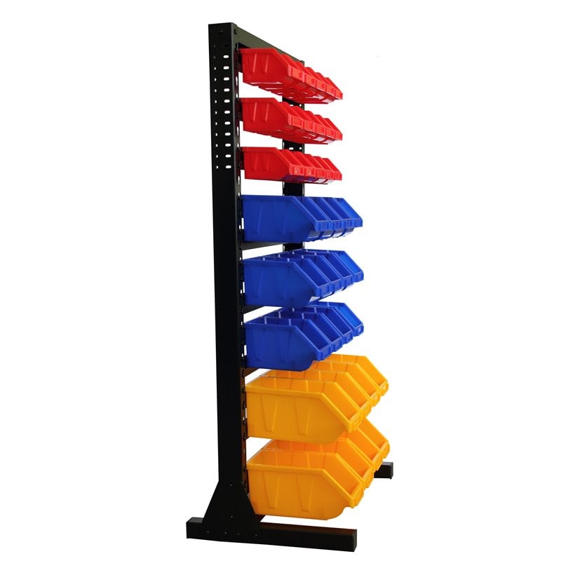 King's Rack 8-Tier Metal Organizer Shelving Rack with 70 Bins in Multi-Color