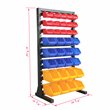 King's Rack 8-Tier Metal Organizer Shelving Rack with 70 Bins in Multi-Color