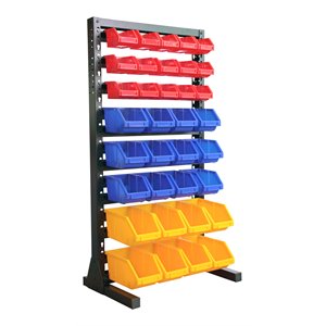 King's Rack 8-Tier Metal Organizer Shelving Rack with 70 Bins in Multi-Color
