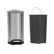 8 Gallon / 30 Liter Brushed Stainless Steel Silver Color Step on Trash Can