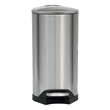 8 Gallon / 30 Liter Brushed Stainless Steel Silver Color Step on Trash Can
