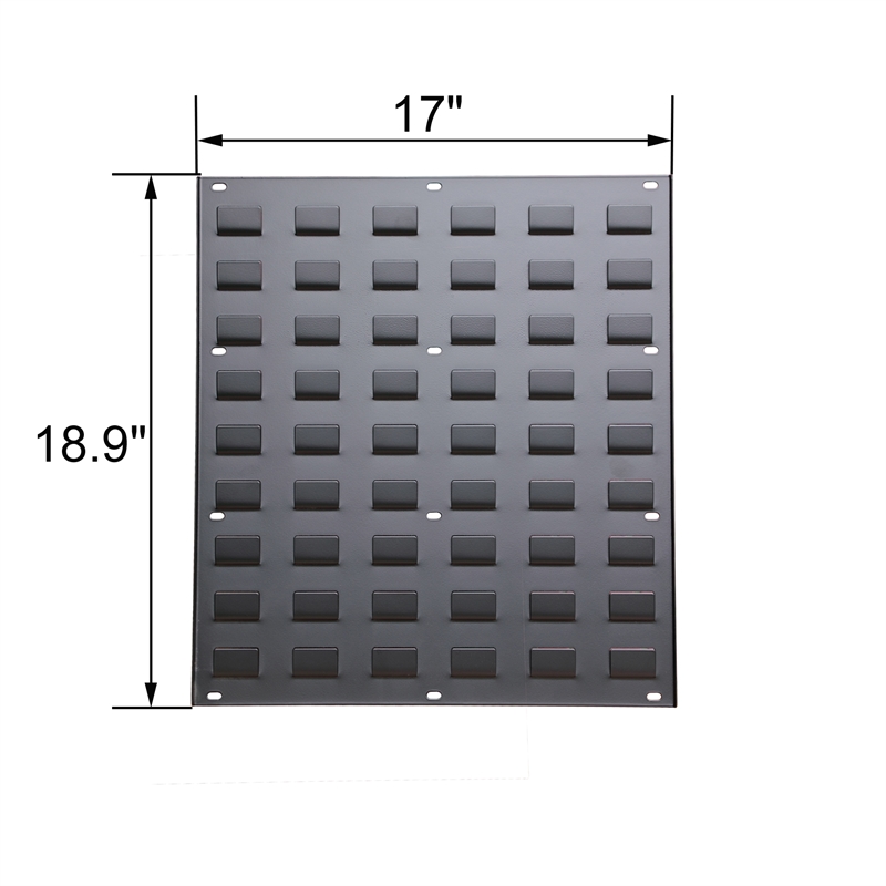 Wall Mount Black Metal Board Hanging Bin Rack Storage System Organizer 2 set