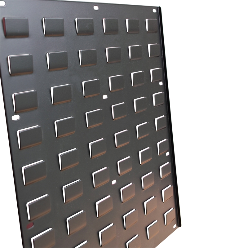 Wall Mount Black Metal Board Hanging Bin Rack Storage System Organizer 2 set