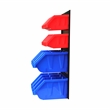 Wall Mount Black Metal Board Hanging Bin Rack Storage System Organizer 2 set