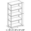 King's Rack 5-Tier Metal Boltless Storage Shelving in Pink/Wooden