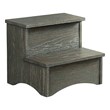 Intercon Furniture Oak Park Bedroom Traditional Wood Step Stool in Pewter