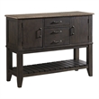 Intercon Furniture Beacon Transitional Wood Server in Black and Walnut