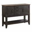 Intercon Furniture Beacon Transitional Wood Server in Black and Walnut