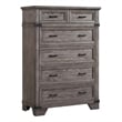 Intercon Furniture Forge Bedroom 6-Drawer Wood Standard Chest in Steel Gray