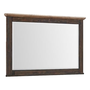 Intercon Furniture Transitions Bedroom Transitional Wood Mirror in Driftwood