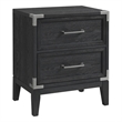 Intercon Furniture Laguna Bedroom 2-Drawer Wood Nightstand in Black