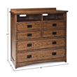 Intercon Furniture Oak Park Bedroom Traditional Wood Media Chest in Brown