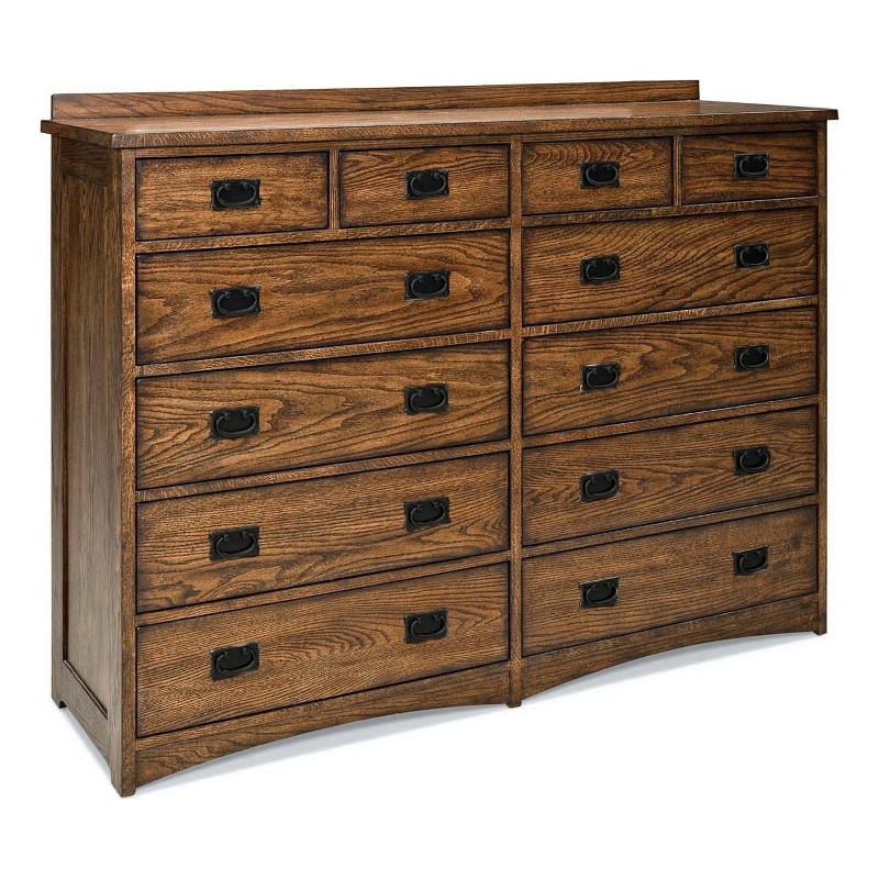 Intercon Furniture Oak Park Bedroom 12-Drawer Wood Dresser in Brown