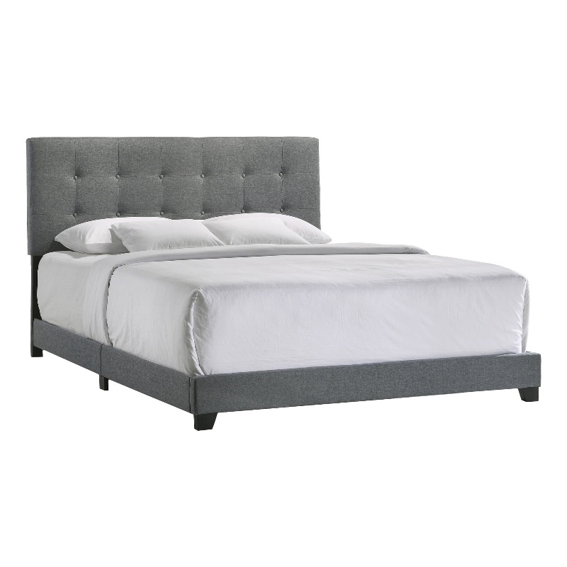 Intercon Furniture Addyson Modern Fabric King Upholstered Bed in Gunmetal Gray