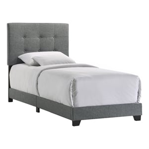 Intercon Furniture Addyson Modern Fabric Twin Upholstered Bed in Gunmetal Gray