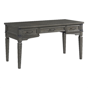 Intercon Furniture Foundry Home Office 60&quot Wood Writing Desk in Pewter