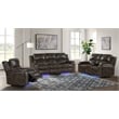 Intercon Furniture Silhouette Leather Dual-Power Recliner Sofa w/Drop in Coffee