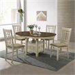 Intercon Furniture Mission Casuals Wood Chair in Rustic White/Oak (Set of 2)