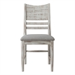 Intercon Furniture Modern Rustic Wood Panel Back Chair in White (Set of 2)
