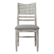 Intercon Furniture Modern Rustic Wood Panel Back Chair in White (Set of 2)
