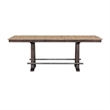 Intercon Furniture Transitional Wood Trestle Counter Table in Driftwood/Sable