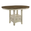 Intercon Furniture Traditional Wood Gathering Table in Rustic White/French Oak