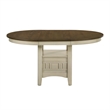 Intercon Furniture Traditional Wood Table in Rustic White/French Oak