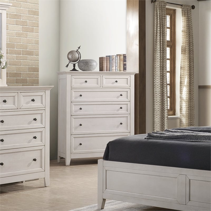 Intercon Furniture San Mateo 6-Drawer Standard Chest Rustic White