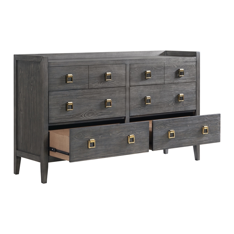 Intercon Furniture Portia 8-Drawer Dresser Brushed Brindle