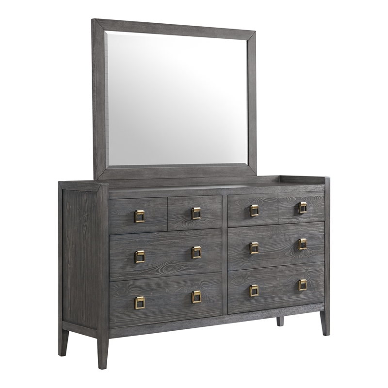 Intercon Furniture Portia 8-Drawer Dresser Brushed Brindle